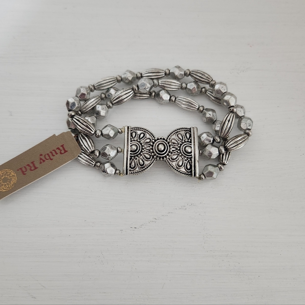 Ruby Rd. Metal Essentials Beaded Stretch Bracelet